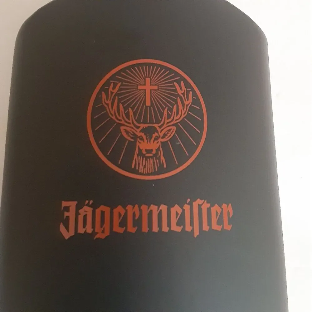 Jaegermeister Aluminum Flask Wolfenbuttel w/ Belt ring Masculine Hearty